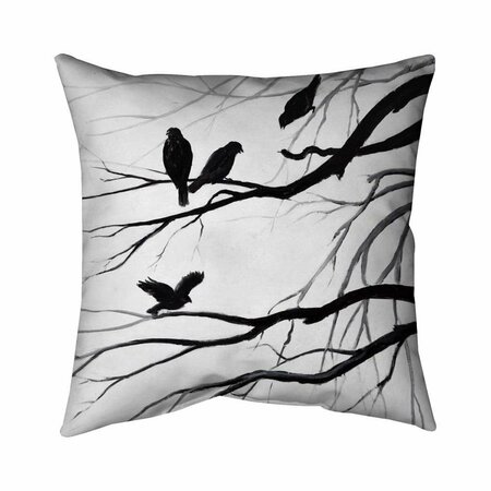 FONDO 26 x 26 in. Silhouette of Birds-Double Sided Print Indoor Pillow FO2772087